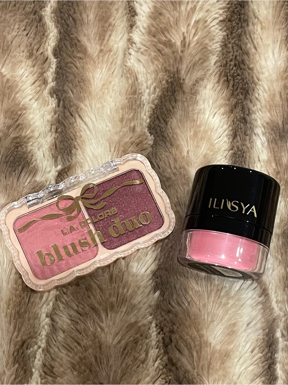L.A. Colors Vintage Rose Blush Duo and Peach Pollen Blush Powder Set Bundle Lot